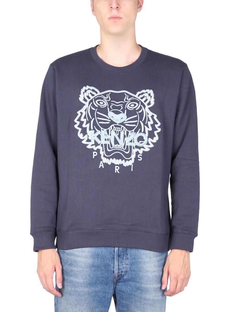 Kenzo Men's Tiger Embroidered Sweatshirt In Black/Purple
