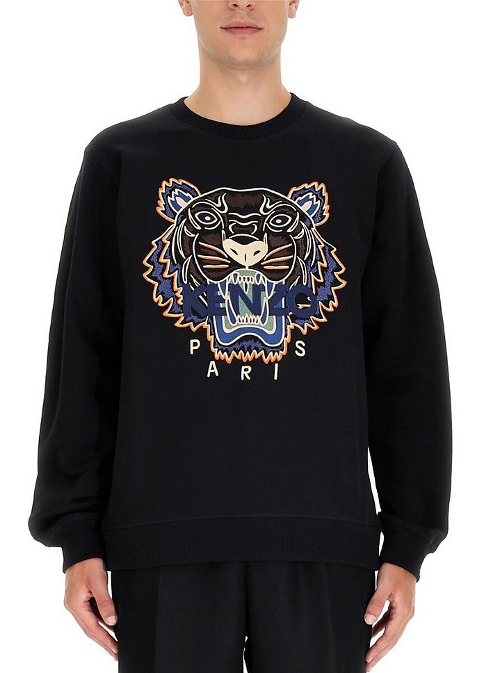 Tiger Sweatshirt With Logo Embroidery - Kenzo