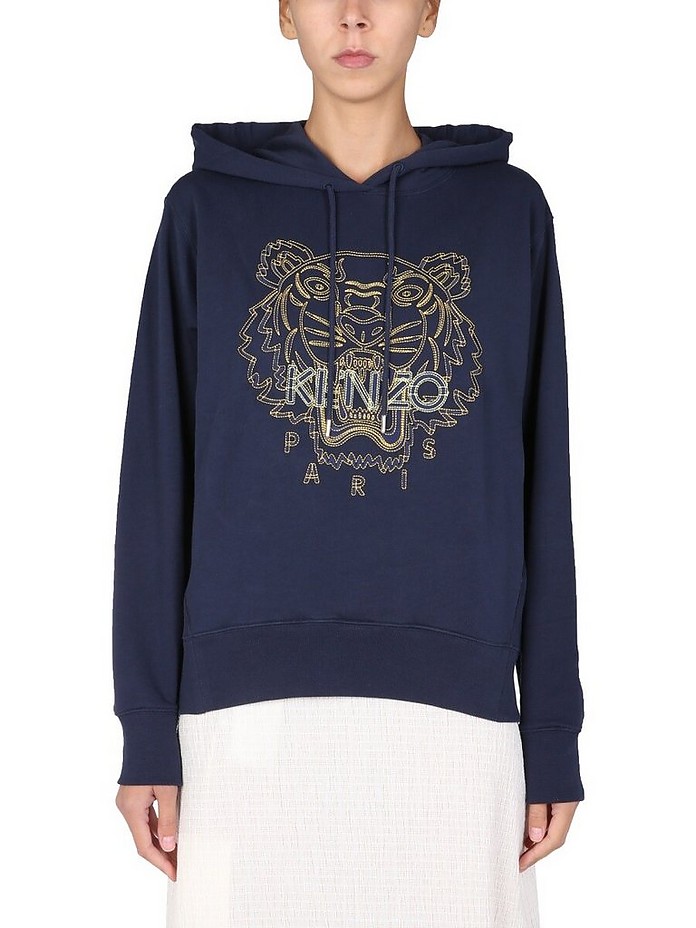 Sweatshirt With Embroidered Tiger - Kenzo