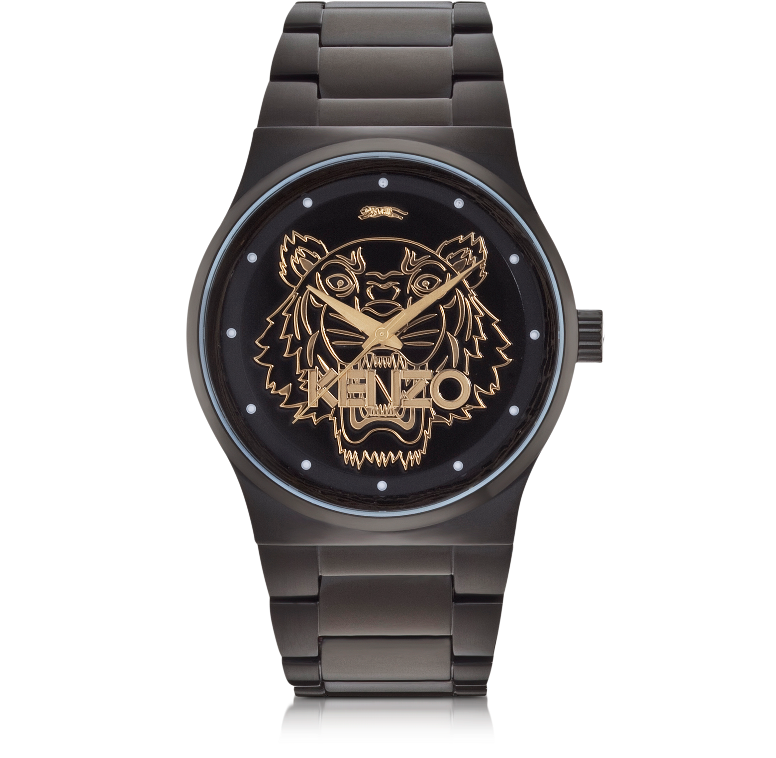 Kenzo Black and Gold Tiger Watch at 