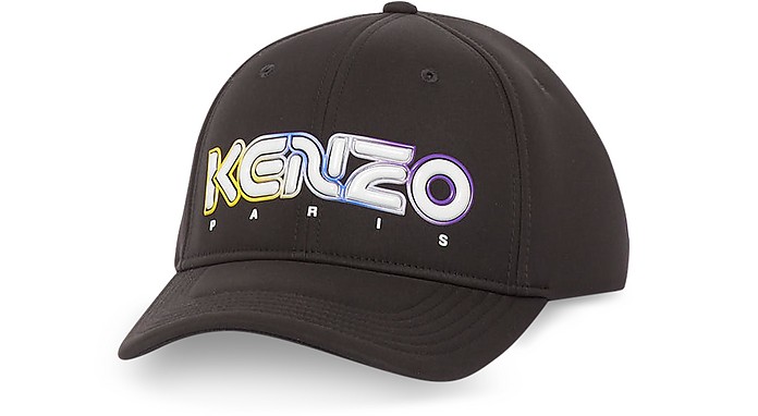 Kombo Casquette avec Logo en Coton Noir - Kenzo