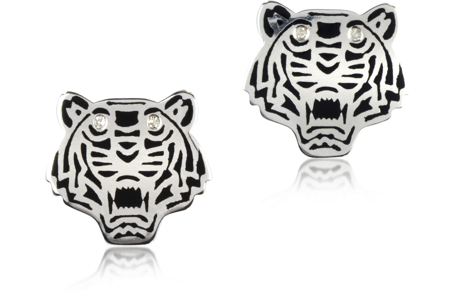 kenzo mini tiger earrings