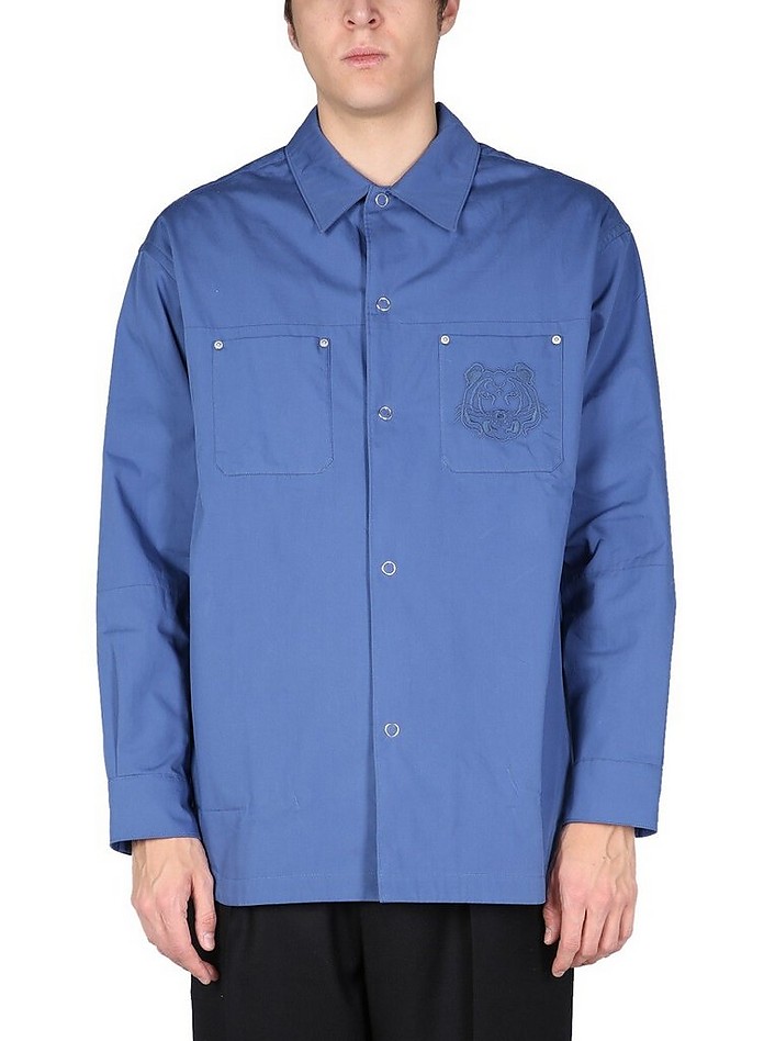 Shirt With Embroidered Logo - Kenzo