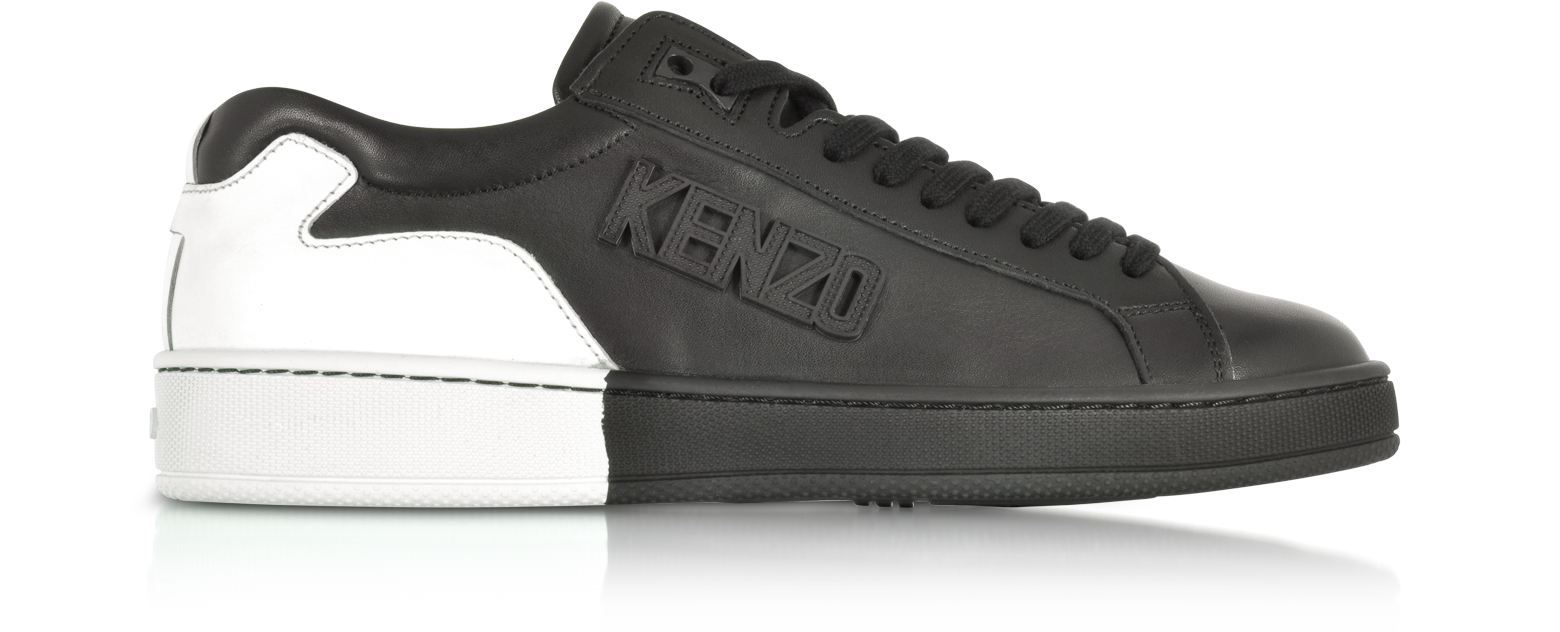 Kenzo Tennix Black and White Leather 