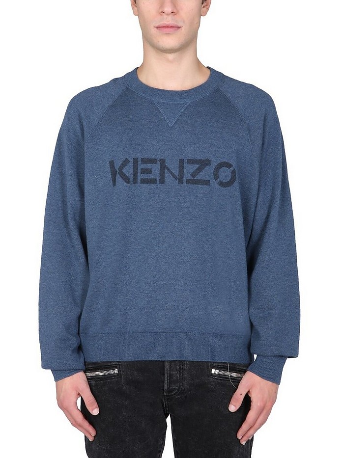 Sweater With Logo Inlay - Kenzo