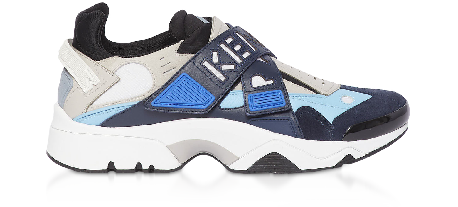 Kenzo Cobalt Blue Sonic Low Top Men's Sneakers 43 IT (10.5 | 10 UK | 44 FR) at FORZIERI