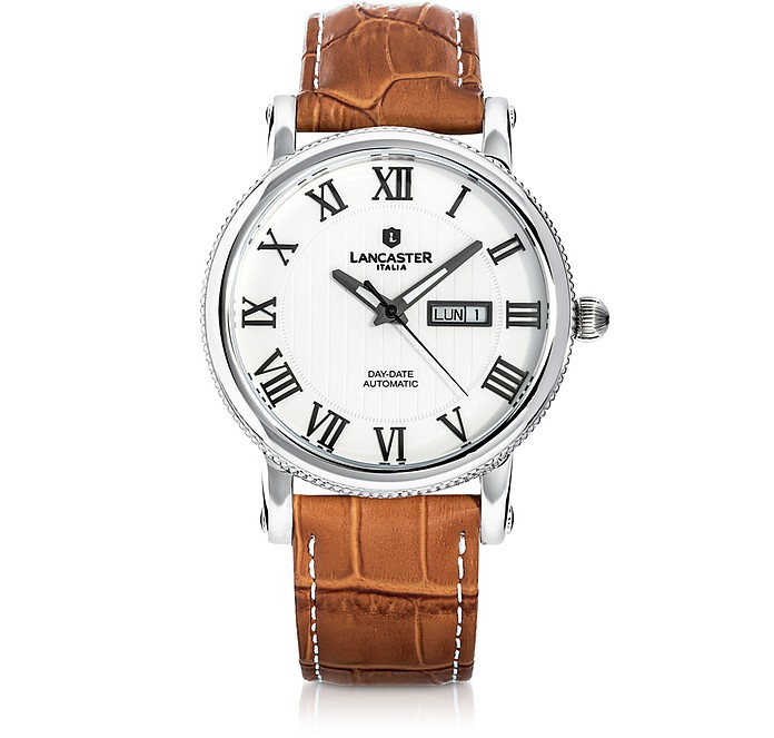 Monarch Automatic Stainless Steel Embossed Leather Watch - Lancaster