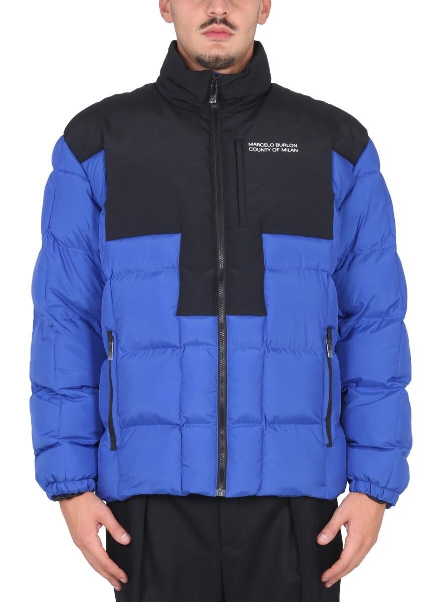 Marcelo Down Jacket With Logo Print L at FORZIERI