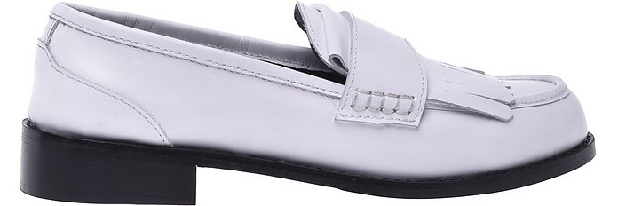 Calfskin loafers in white - Baldinini