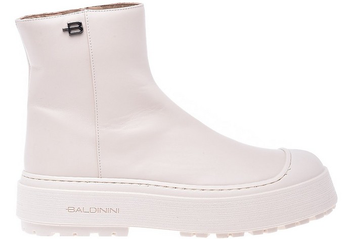 Ankle boots in vanilla calfskin - Baldinini