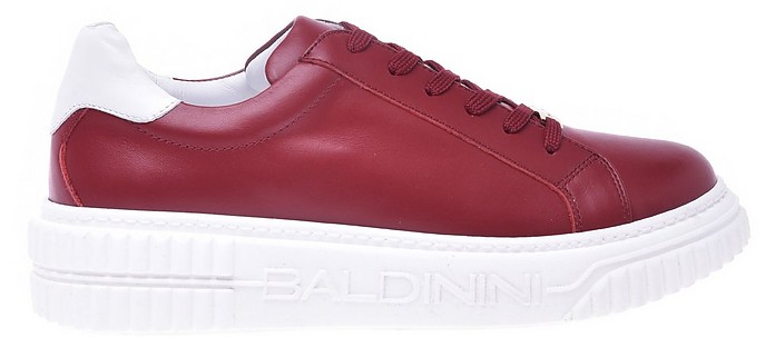 Low-top trainers in red calfskin - Baldinini