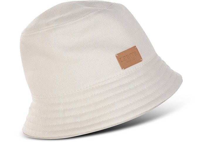 White Ramie Waterproof Unisex Hat - Lebiar