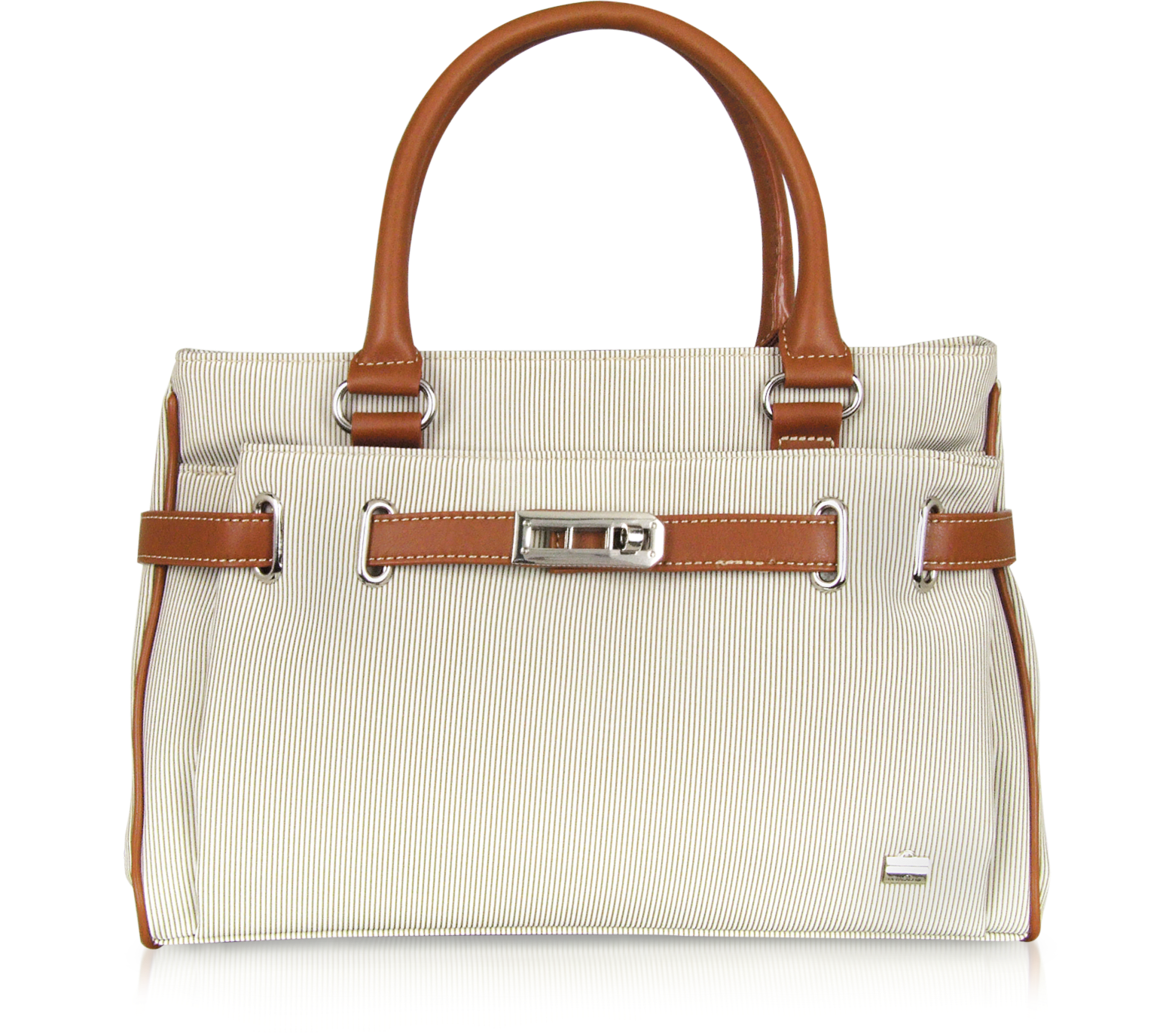 La Bagagerie Passy Small Fabric and Leather Tote at FORZIERI