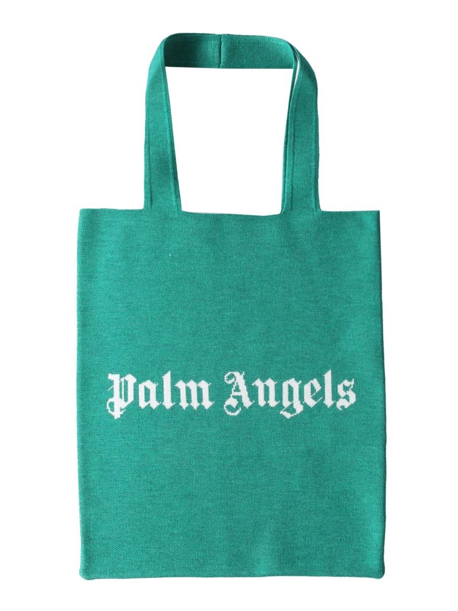 PALM ANGELS DESIGNER MEN'S BAGS LOGO SHOPPER BAG