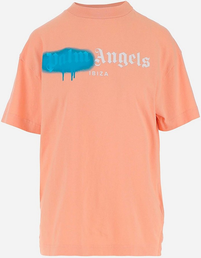 Peach Pink Women's Shortsleeves T-shirt - Palm Angels
