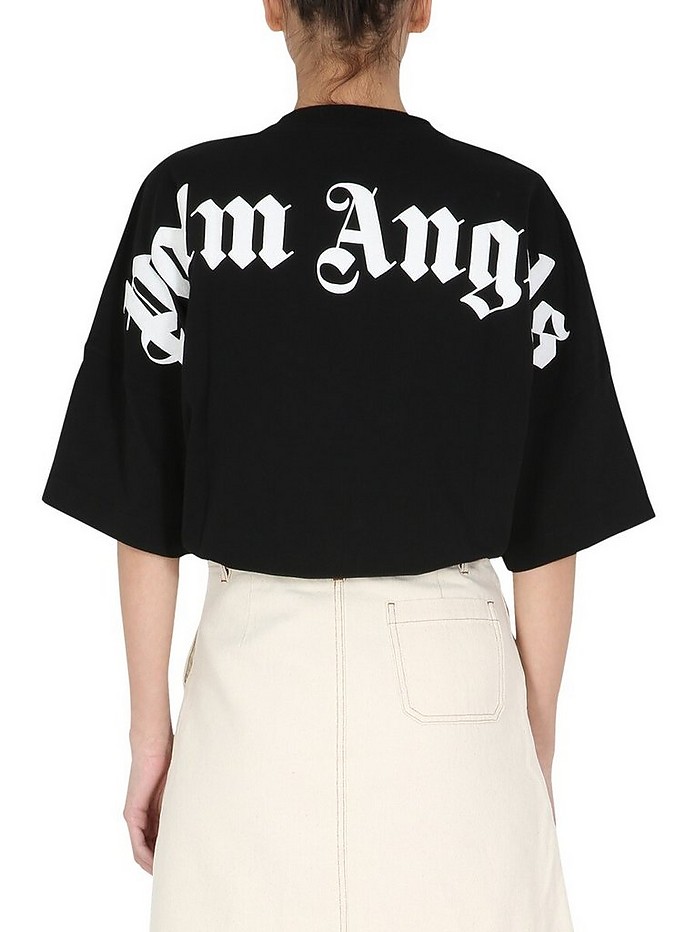 Palm Angels T-Shirt With Rubberized Logo S at FORZIERI Canada