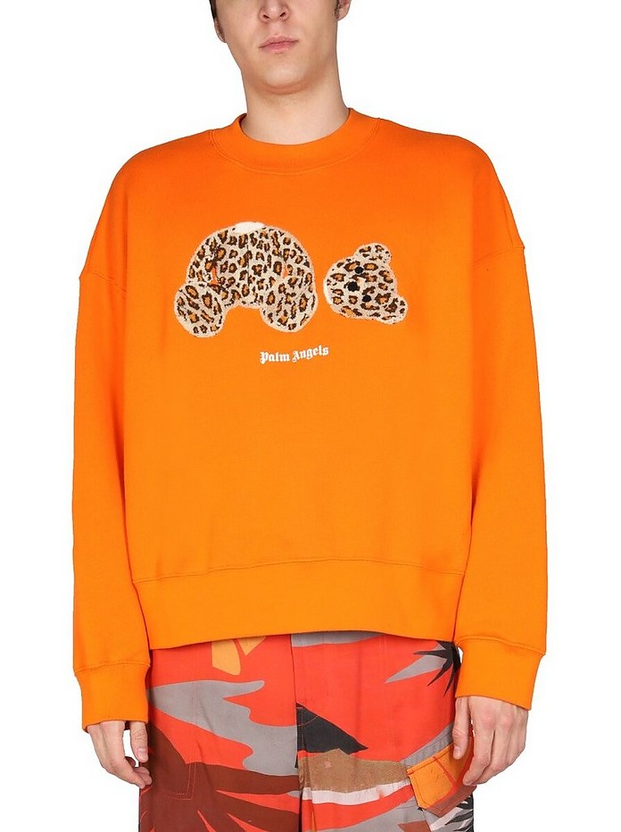 Leopard Bear Print Sweatshirt - Palm Angels