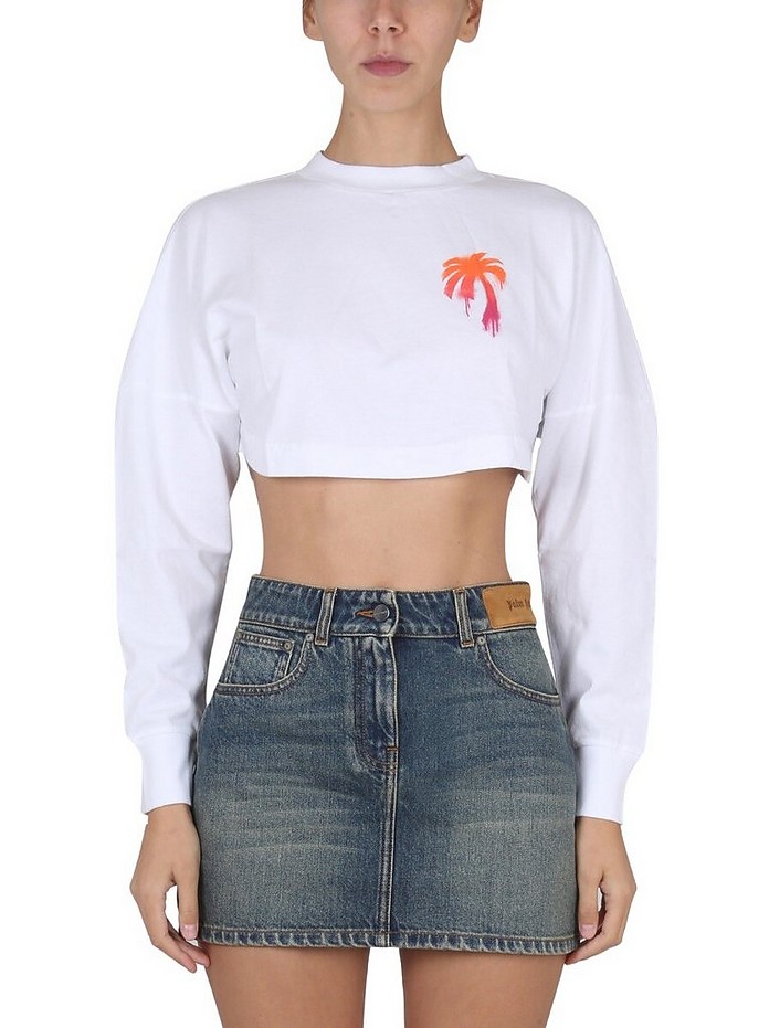 Cropped Fit T-Shirt - Palm Angels