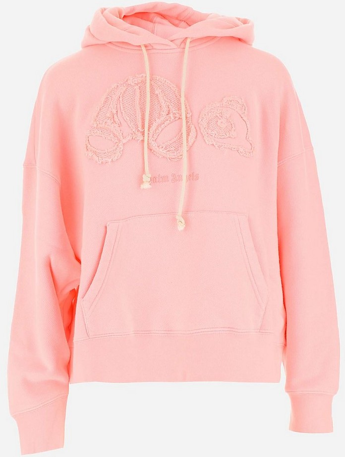 Pink Cotton Women's Hoodie - Palm Angels
