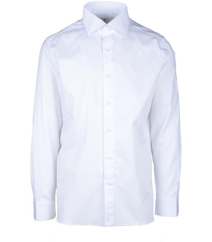 Men's White Shirt - Luigi Borrelli Napoli