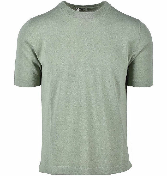 Men's Sage Green T-Shirt - Luigi Borrelli Napoli