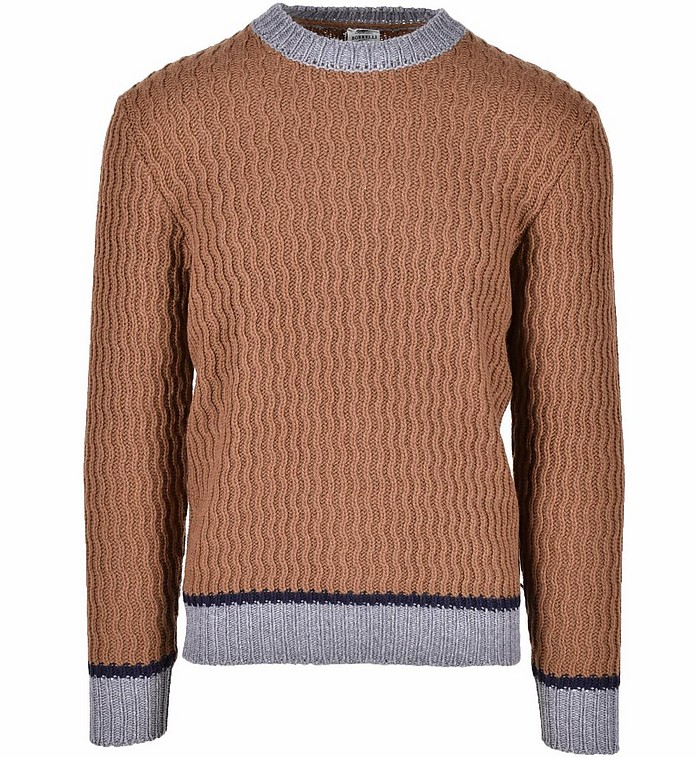 Men's Brown Sweater - Luigi Borrelli Napoli