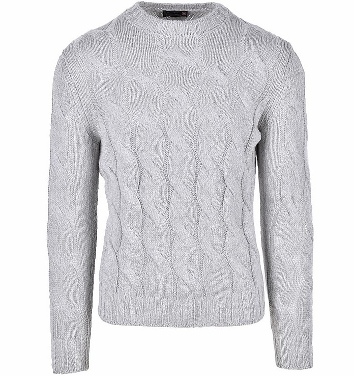Men's Light Gray Sweater - Luigi Borrelli Napoli