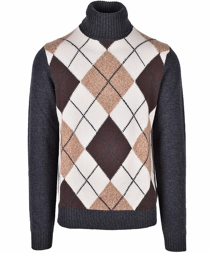 Men's Brown / Beige Sweater - Luigi Borrelli Napoli