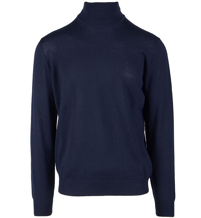 Men's Blue Sweater - Luigi Borrelli Napoli
