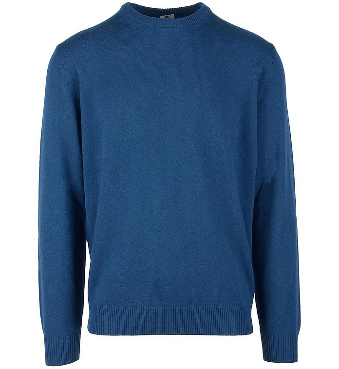 Men's Navy Blue Sweater - Luigi Borrelli Napoli