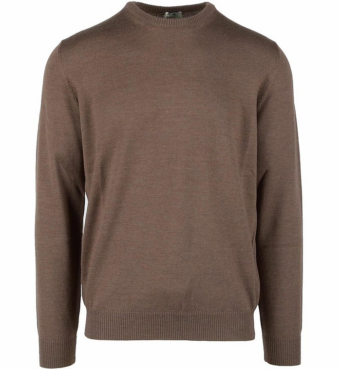 Men's Brown Sweater - Luigi Borrelli Napoli