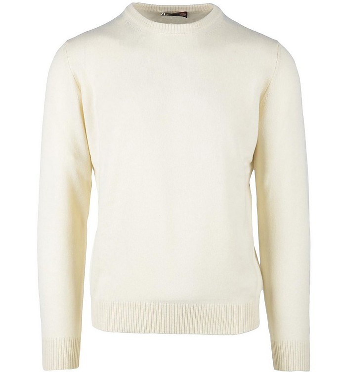 Men's Cream Sweater - Luigi Borrelli Napoli
