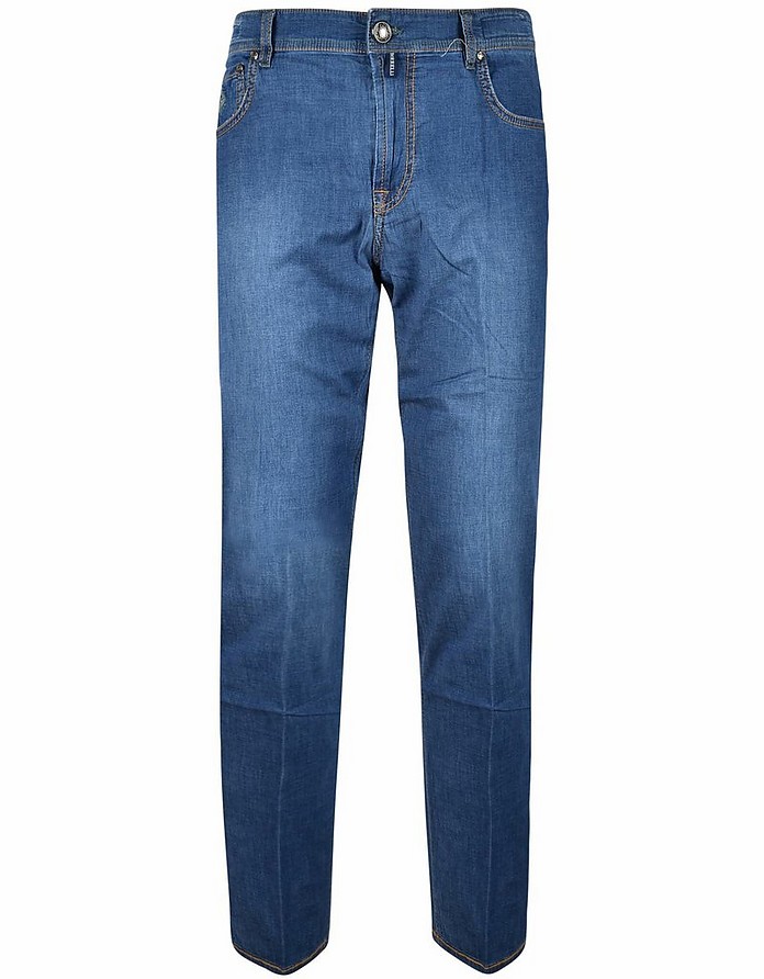 Men's Denim Blue Jeans - Luigi Borrelli Napoli