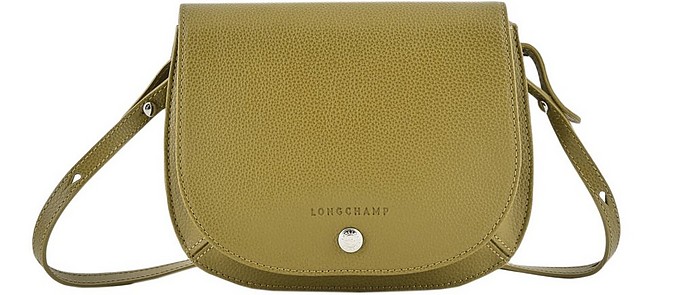 Le Foulonné Small Mustard Yellow Leather Shoulder Bag - Longchamp / V