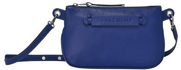 Deep Blue Leather Shoulder Bag - Longchamp