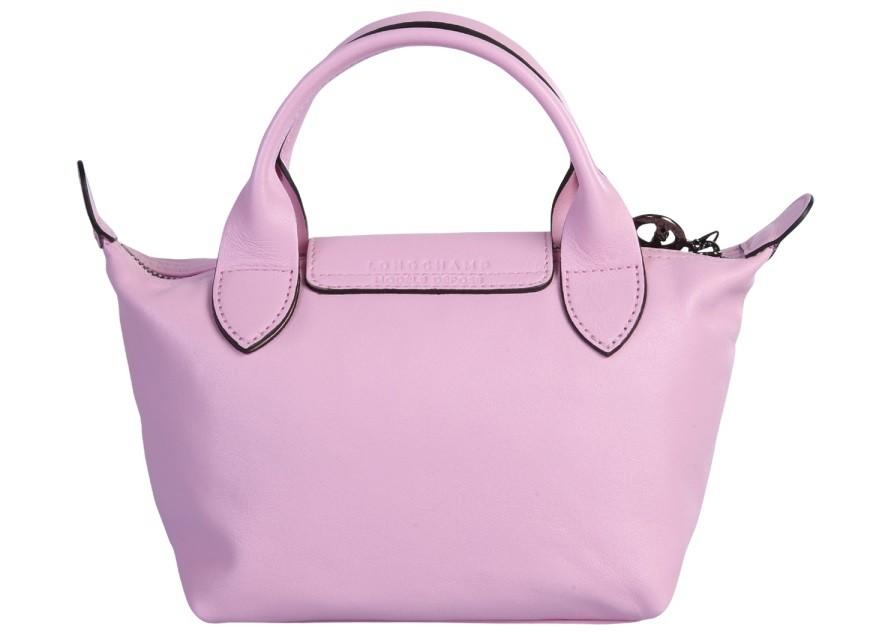 Longchamp Le Pliage Cuir Pink XS Top-Handle Bag at FORZIERI