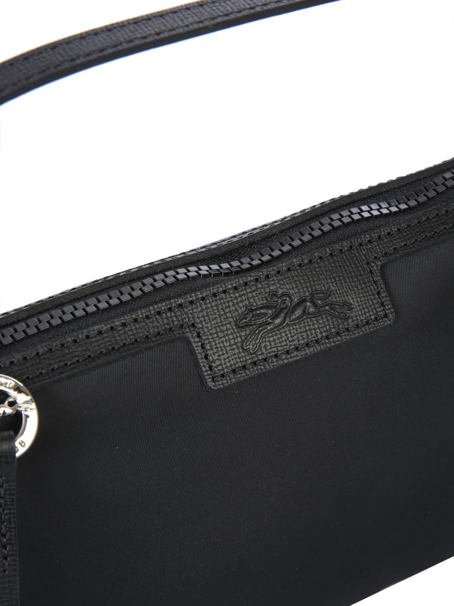 Longchamp Le Pliage Neo Black Nylon Clutch Bag at FORZIERI