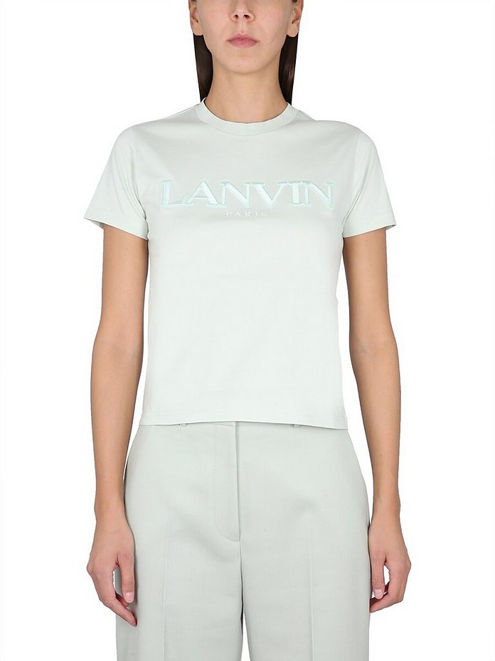 T-Shirt With Logo Embroidery - Lanvin