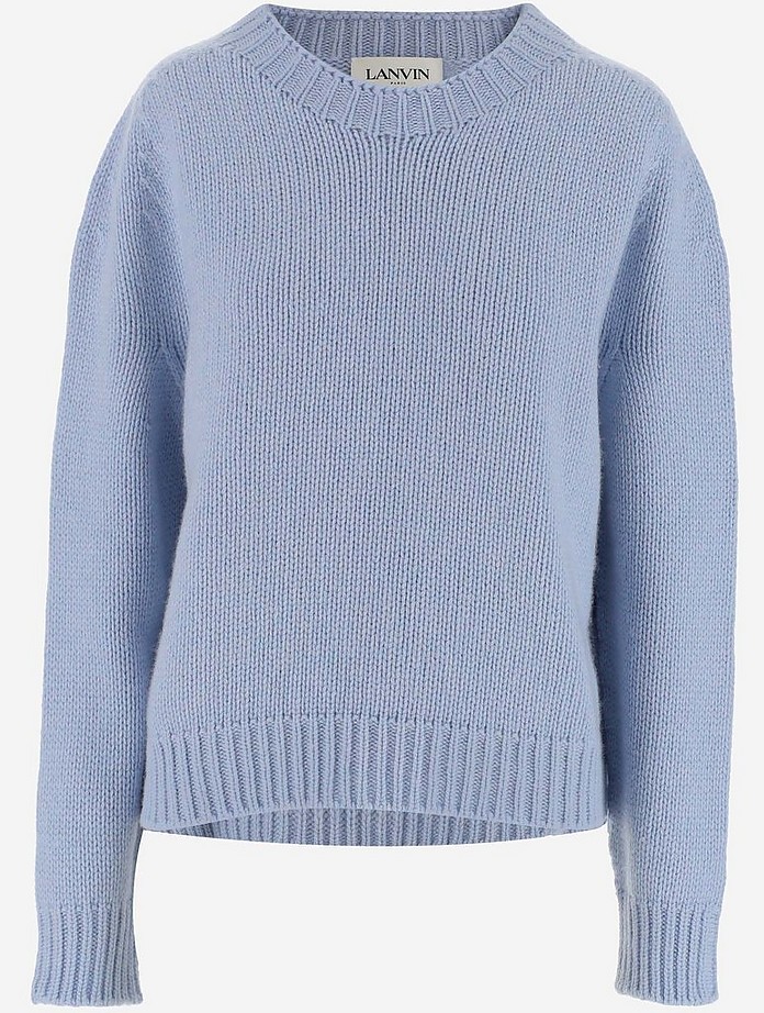 Light Blue Cashmere Women's Sweater - Lanvin