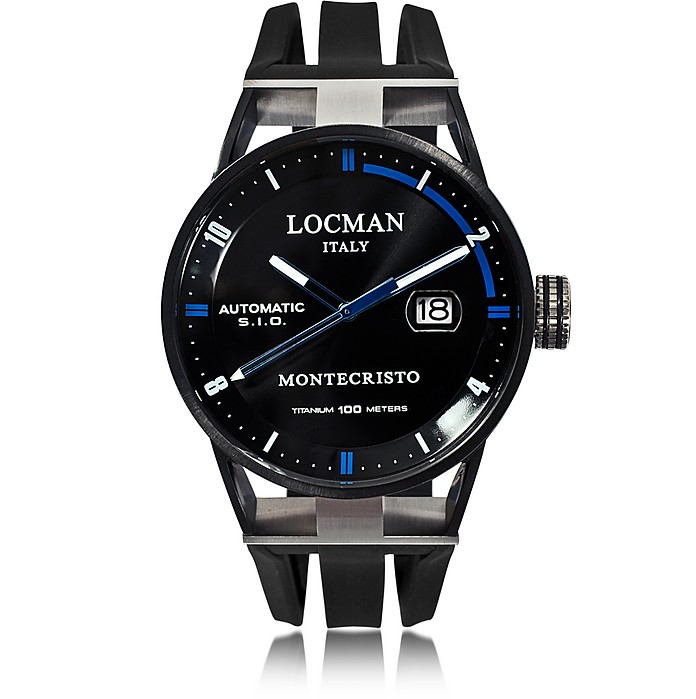 Montecristo Black PVD Stainless Steel & Titanium Automatic Men's Watch - Locman