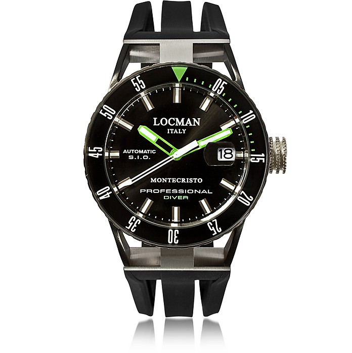 Montecristo Black PVD Stainless Steel & Titanium Chronograph Men's Watch - Locman