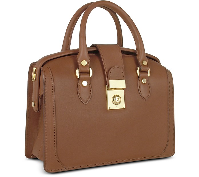 Brown Italian Leather Doctor Bag - L.A.P.A.