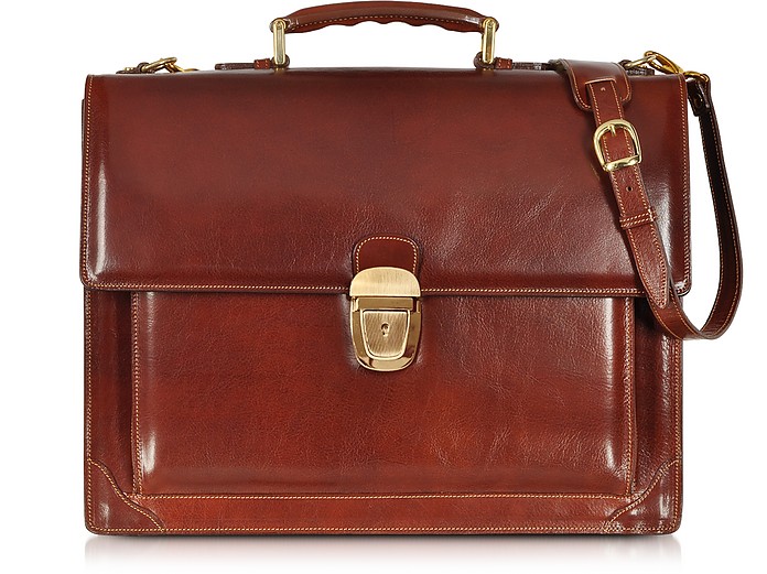 Cristoforo Colombo Collection Leather Briefcase - L.A.P.A.