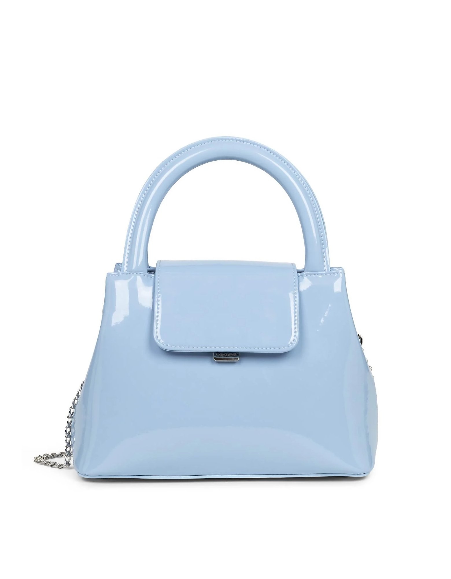 Lancaster Designer Handbags Carla Ginola X  Vernis Top-handle Bag In Bleu