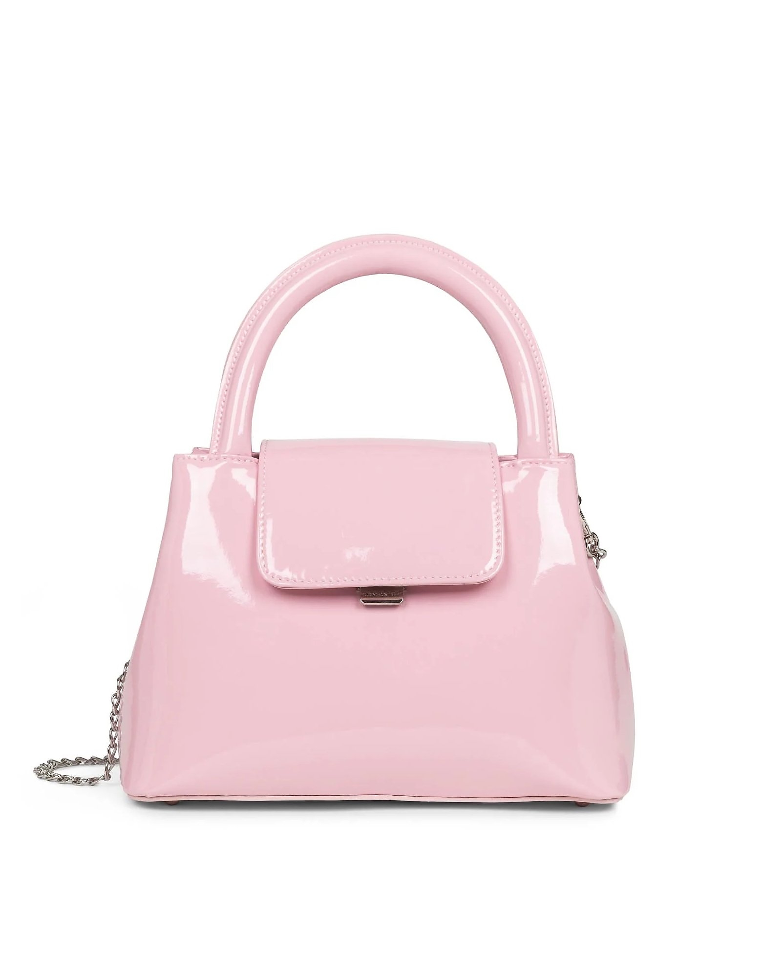 Lancaster Designer Handbags Carla Ginola X  Vernis Top-handle Bag In Rose