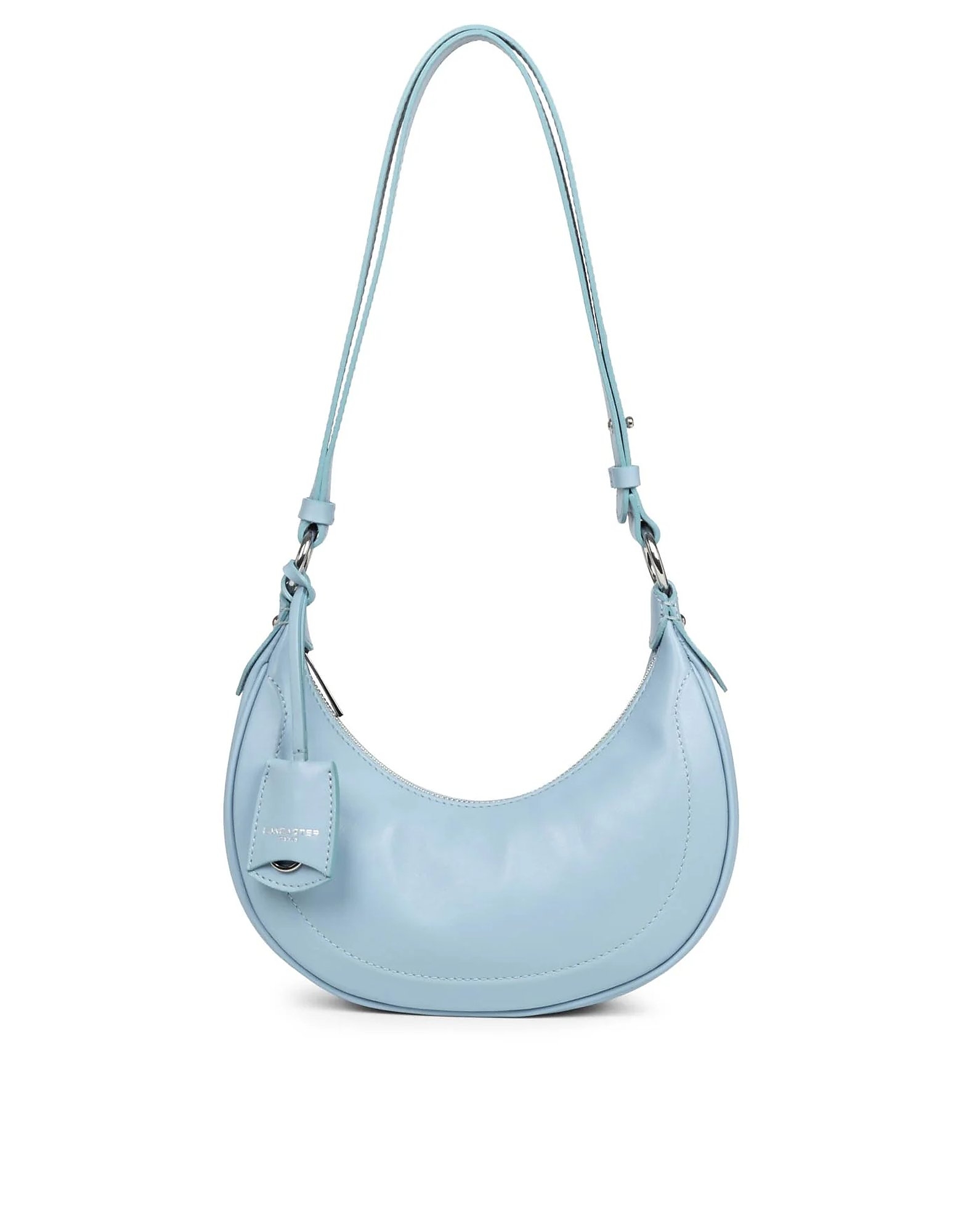 Lancaster Designer Handbags Noholita Day Smooth Leather Hobo Bag In Bleu Ciel