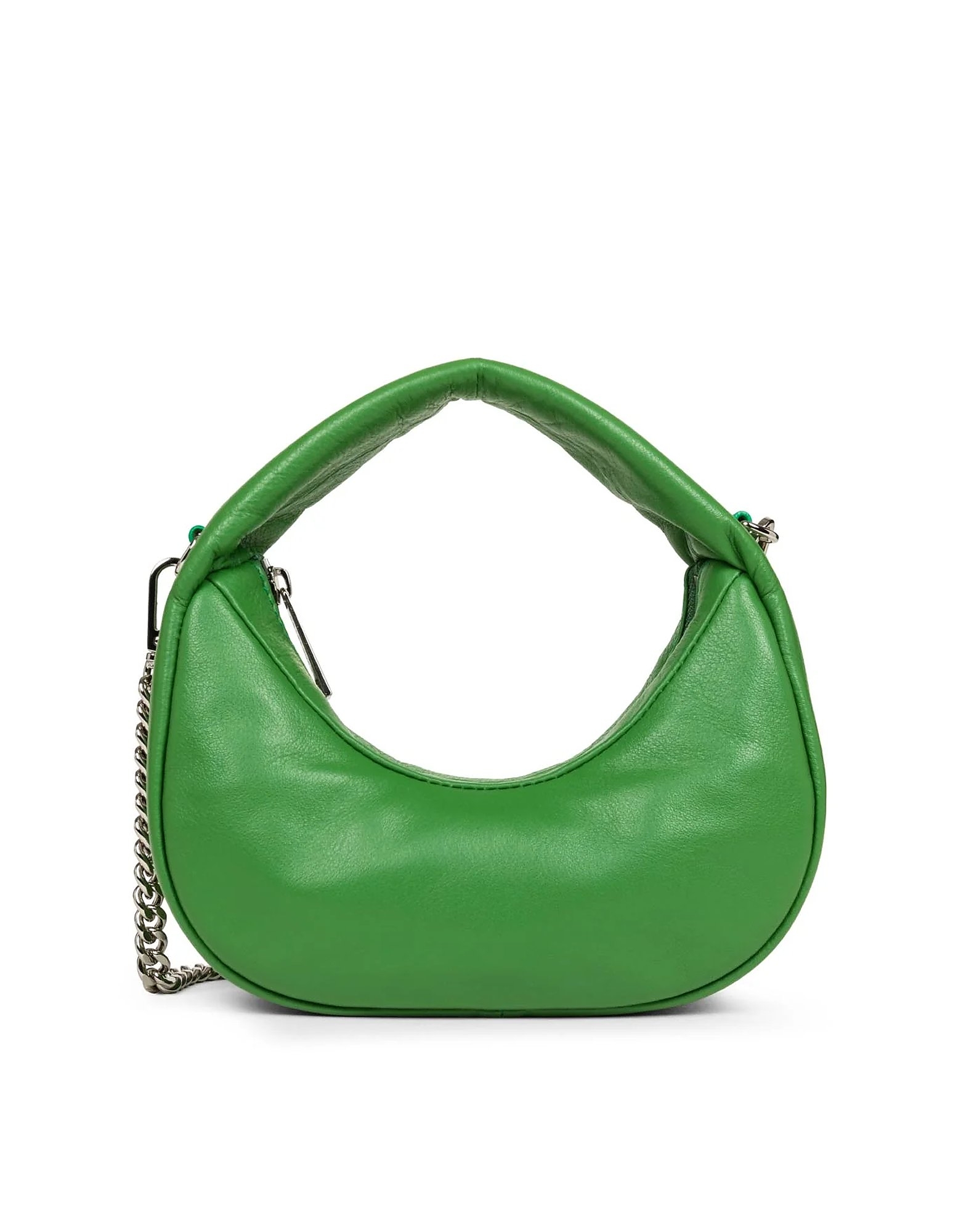 Lancaster Designer Handbags Noholita Night Hobo Leather Bag In Vert