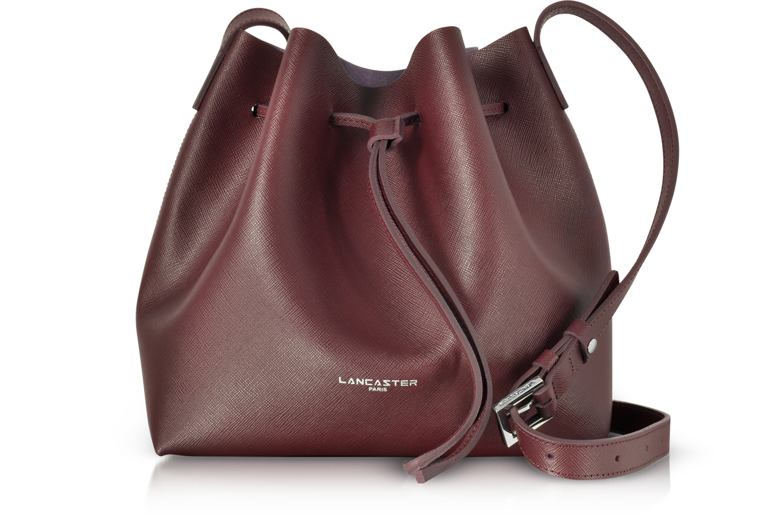 lancaster paris pur saffiano leather bucket bag