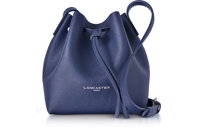 Lancaster Paris Dark Blue Pur & Element Saffiano Leather Mini Bucket ...