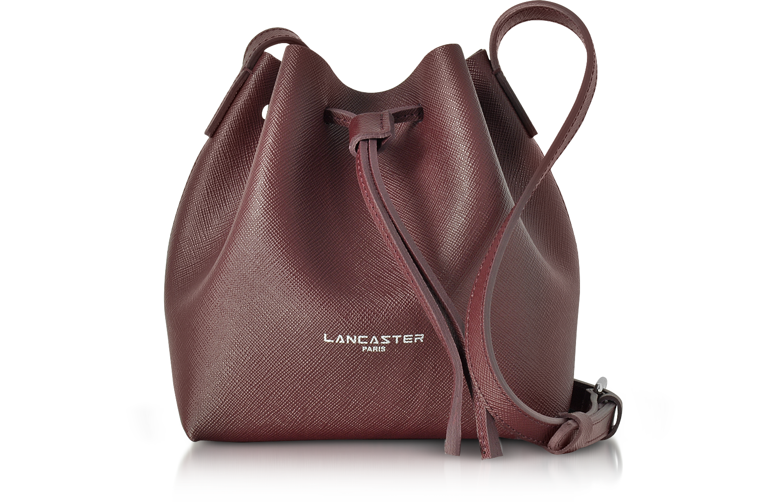 Mini Mini Saffiano Leather Bucket Bag